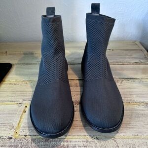 Eileen Fisher Jude Recycled Stretch Knit Bootie Gray Size 7.5 New Without Box